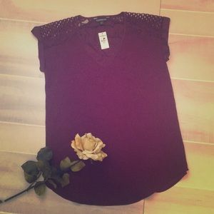 Beautiful burgundy Express silky blouse!
